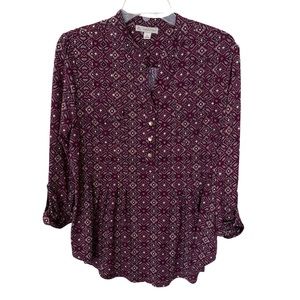 Dress Barn Woman’s Printed Blouse.  EUC!